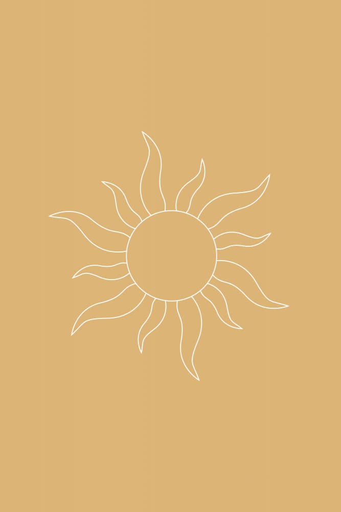 Warm Sun Symbol by Karen Menzenbach — canvas wall art