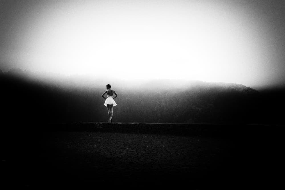 Misty Mountain Ballerina by Paulo Medeiros — canvas wall art