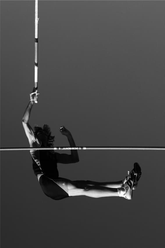 Peak Pole Vault Action by Jure Kravanja — canvas wall art
