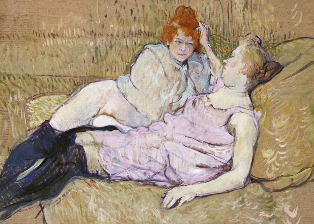 The Sofa (ca.1894–1896 by TOULOUSE LAUTREC — canvas wall art