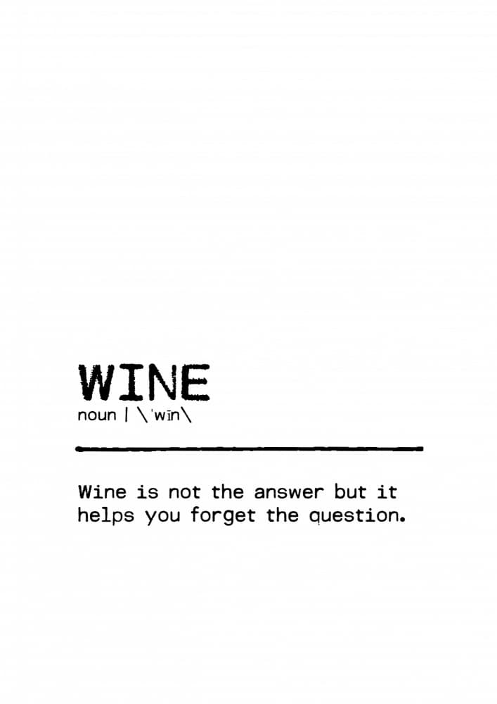 Quote Wine Question by Orara Studio — canvas wall art