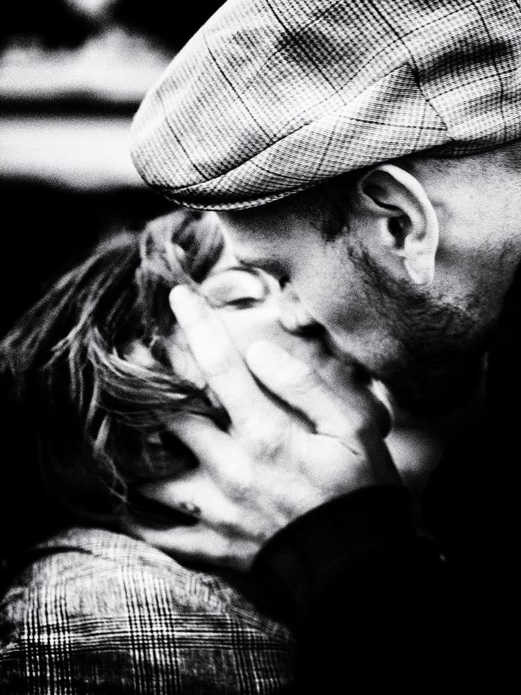 Intimate Kiss Moment by Massimo Della Latta — canvas wall art