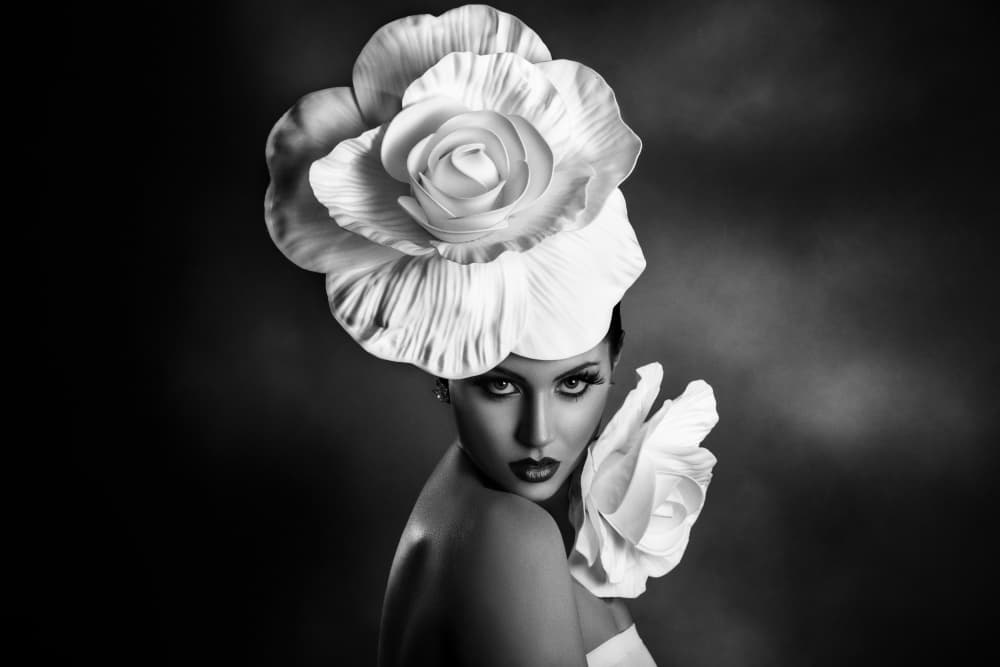 Dramatic Floral Portrait by Peppe Tambè — canvas wall art