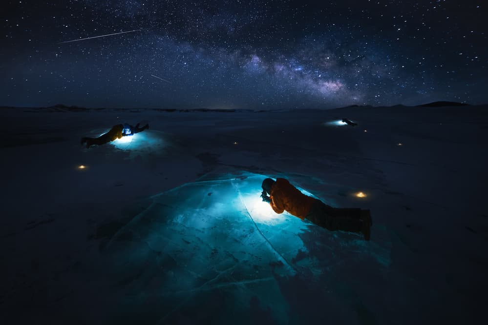 Milky Way Ice Exploration by TIANQI — canvas wall art