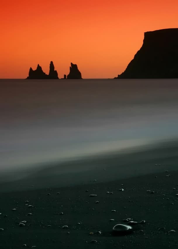 Dramatic Black Sand Sunset by Bragi Ingibergsson - BRIN — canvas wall art