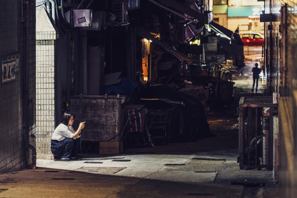 Alleyway Contemplation by Marco Tagliarino — canvas wall art
