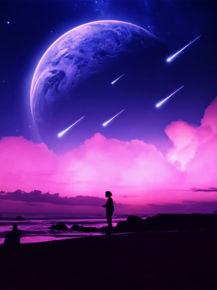 Celestial Beach Dream by Ritvik takkar — canvas wall art