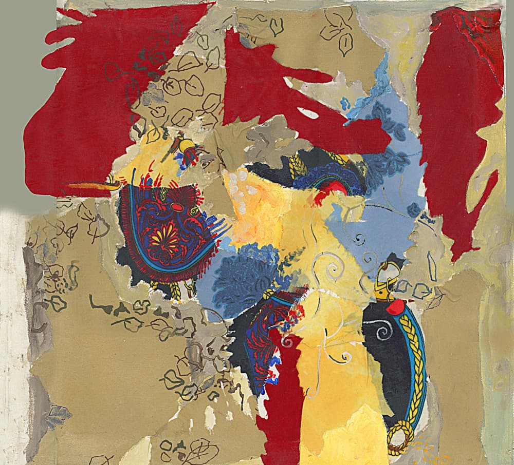 Vibrant Abstract Collage by Alejandra Winkhaus — canvas wall art