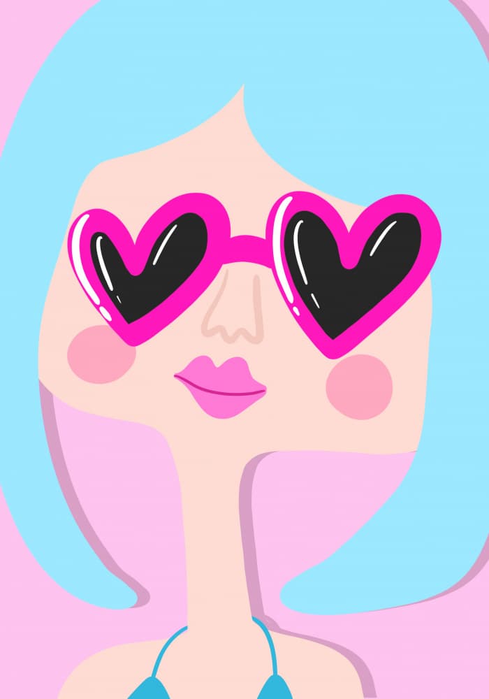 Heart Shades Smile by Athene Fritsch — canvas wall art