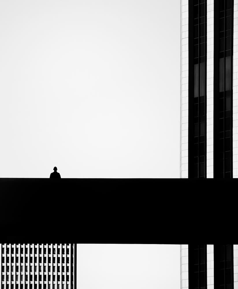 Urban Silhouette Lines by Tina Kim — canvas wall art