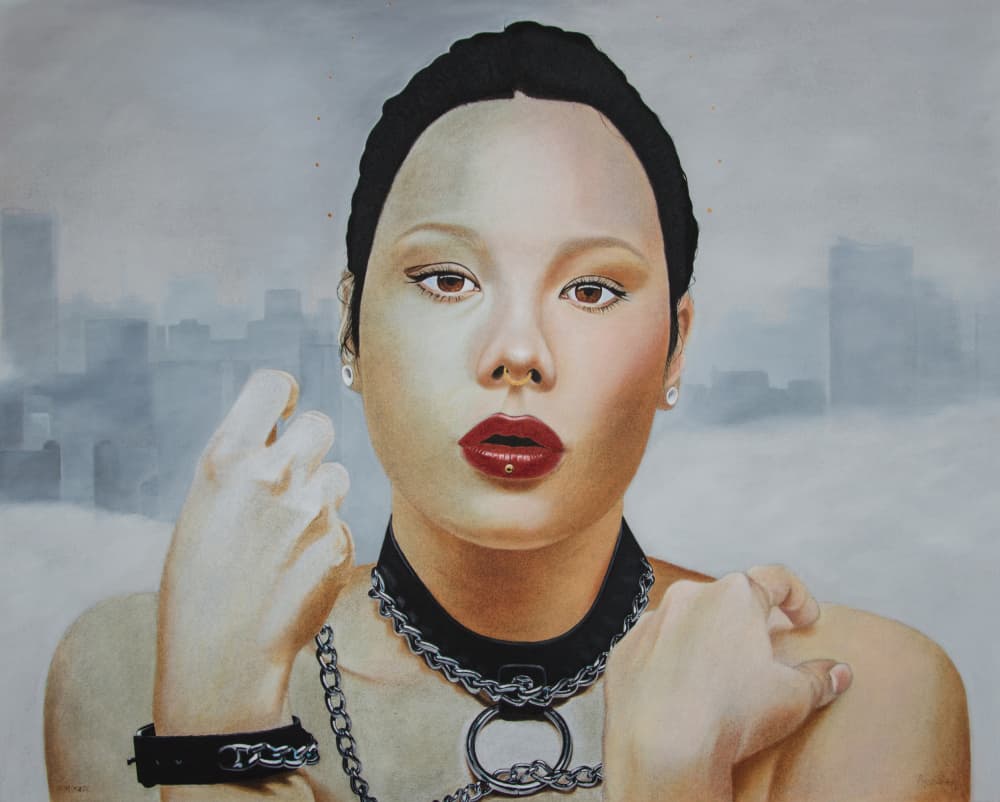 Urban Choker Portrait by Walter Roos — canvas wall art