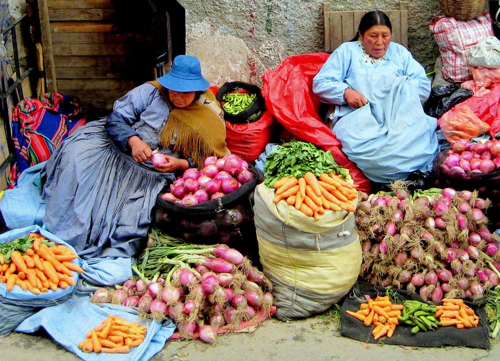 Market Women Selling Vegetables by Aliza Riza — canvas wall art
