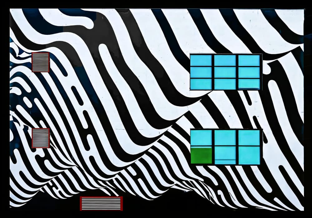 Dynamic Striped Architecture by Arnon Orbach — canvas wall art