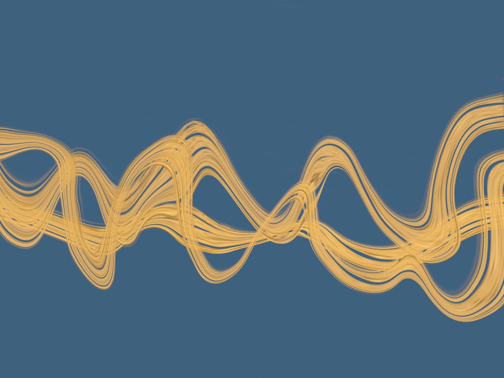 Fluid Golden Waves by Sannel Larson — canvas wall art