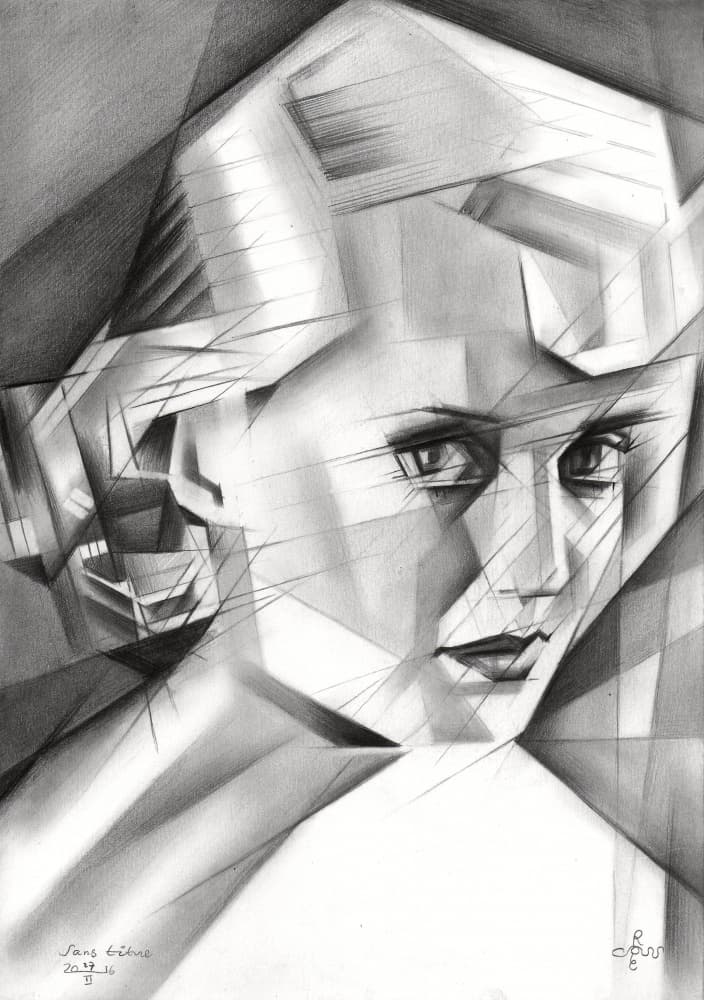 Fractured Woman's Gaze by Corné Akkers — canvas wall art