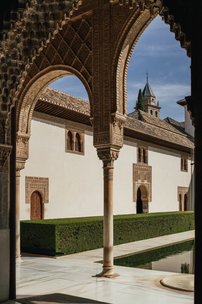 Historic Alhambra Courtyard by Aimee Giles — canvas wall art