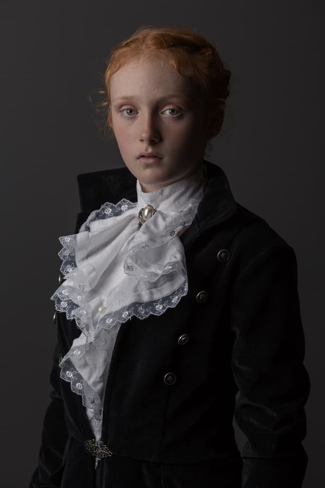 A Young Girl's Historical Portrait by Carine Belzon — canvas wall art