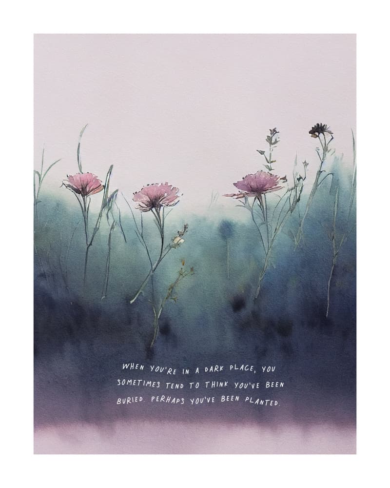 Planted Flowers Quote by KsanaKalpa — canvas wall art