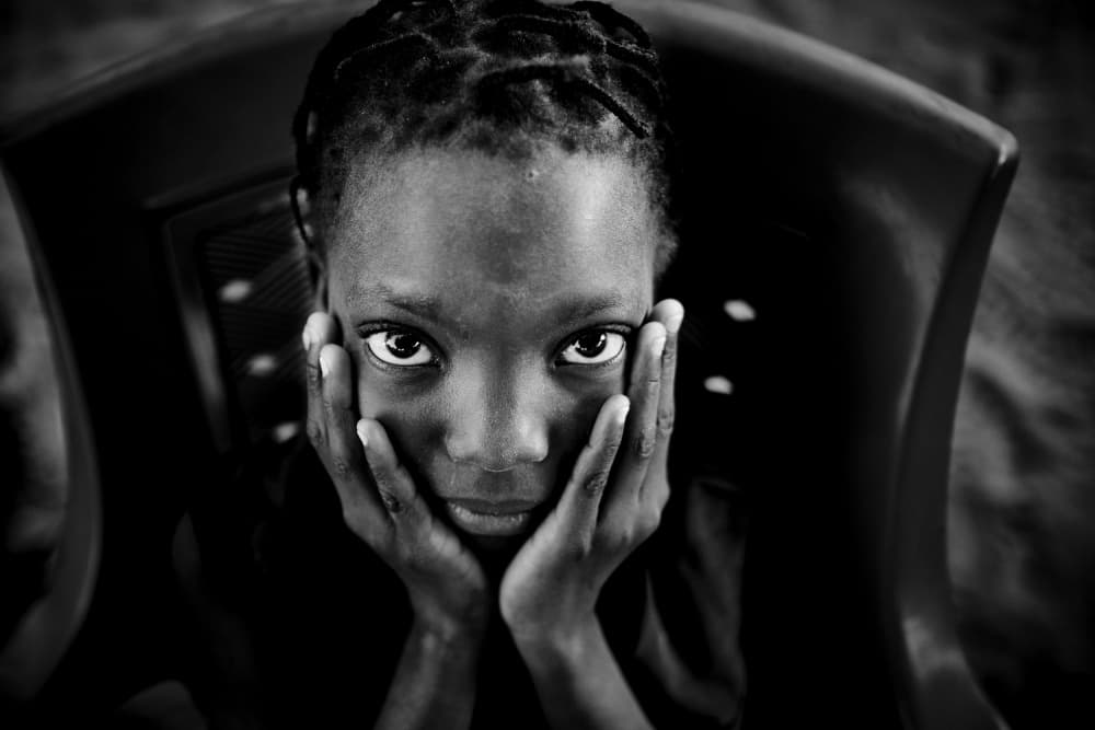 Soulful Girl Gaze by Luís Godinho — canvas wall art