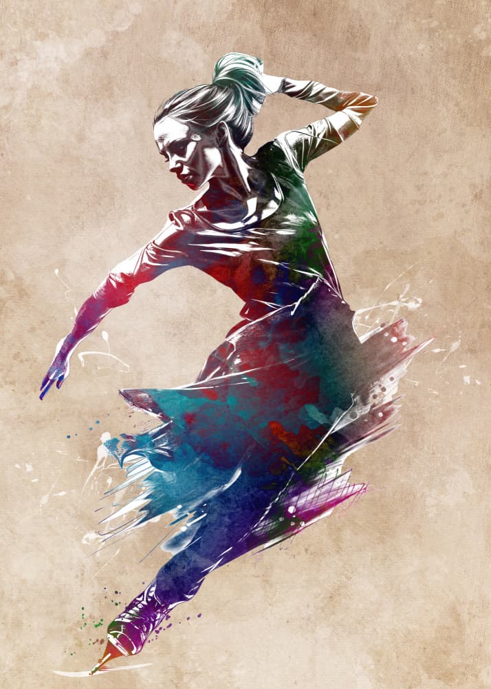 Vibrant Dance Expression by Justyna Jaszke — canvas wall art