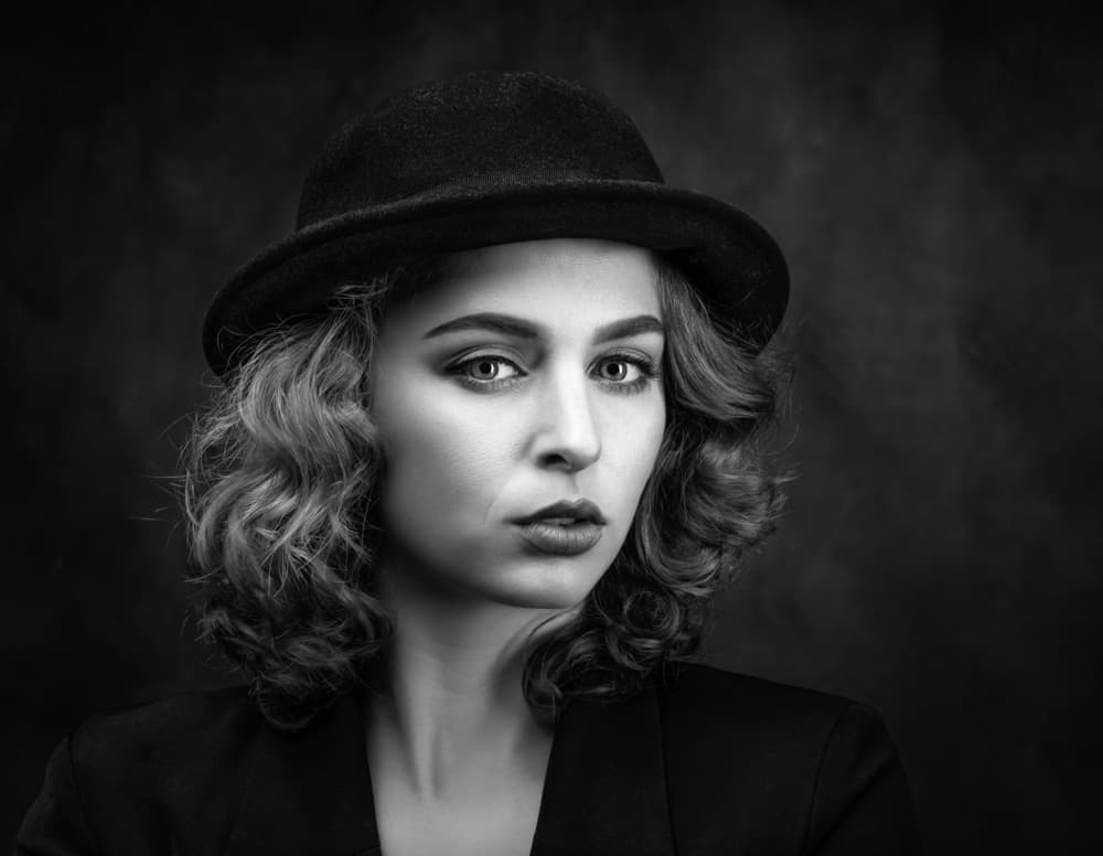 Classic Woman In Hat by Luc Stalmans — canvas wall art