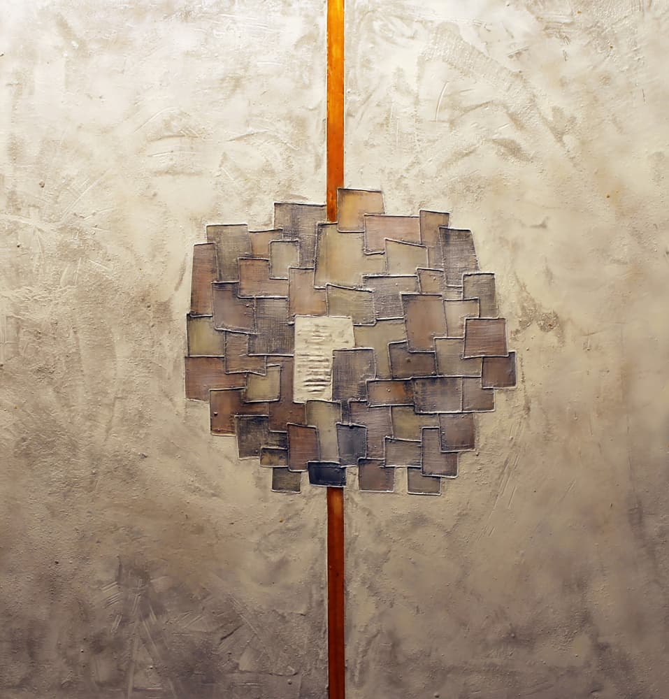 Textured Gold Geometric Abstract by andrea de ranieri — canvas wall art