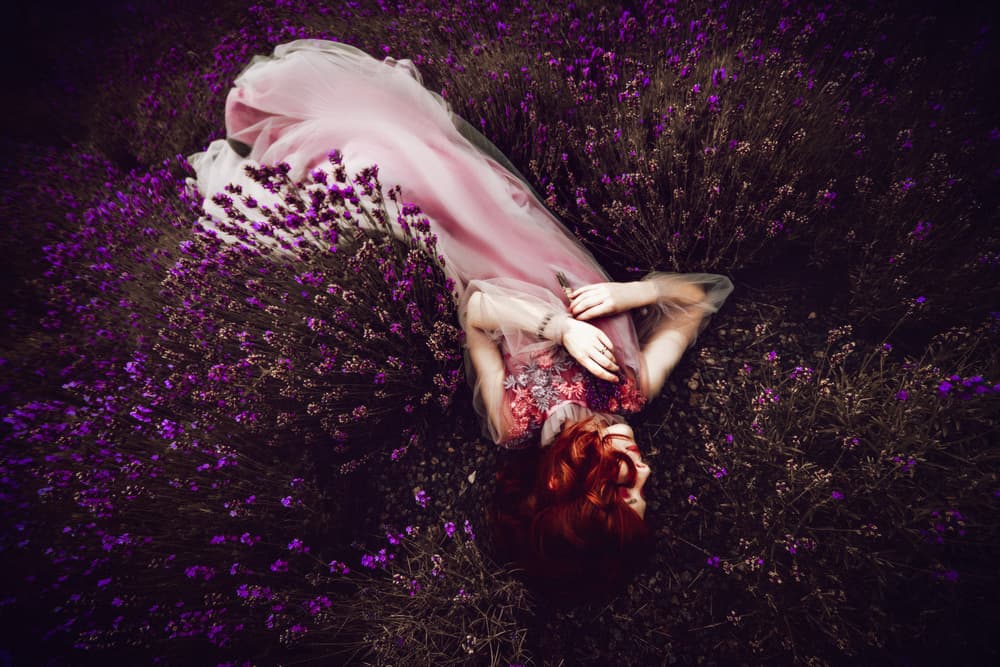 Woman In Lavender Field by Ruslan Bolgov — canvas wall art