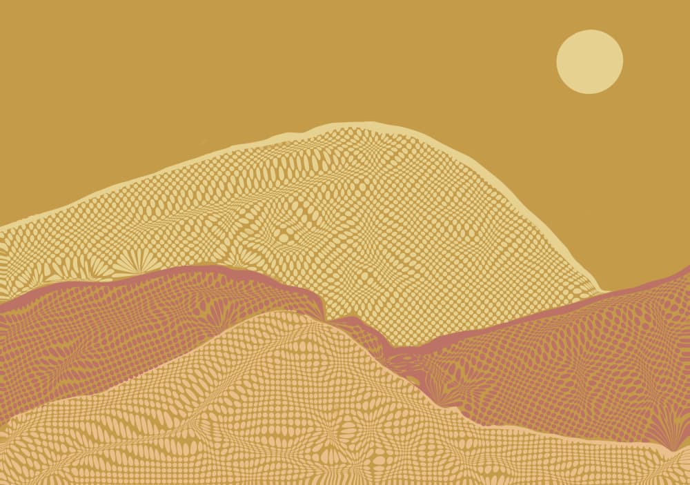 Golden Desert Waves by Sharyn Bursic — canvas wall art