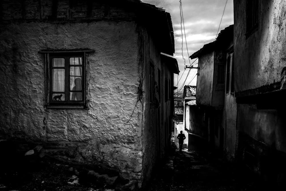 Mysterious Old Street by Ummu Nisan Kandilcioglu — canvas wall art