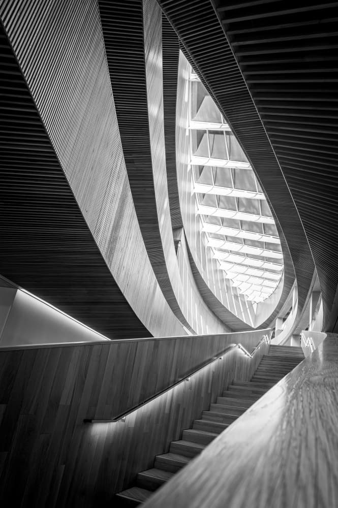 Architectural Curves And Light by Craig Harding — canvas wall art