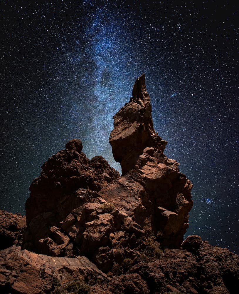 Milky Way Over Desert Rocks by Keller — canvas wall art