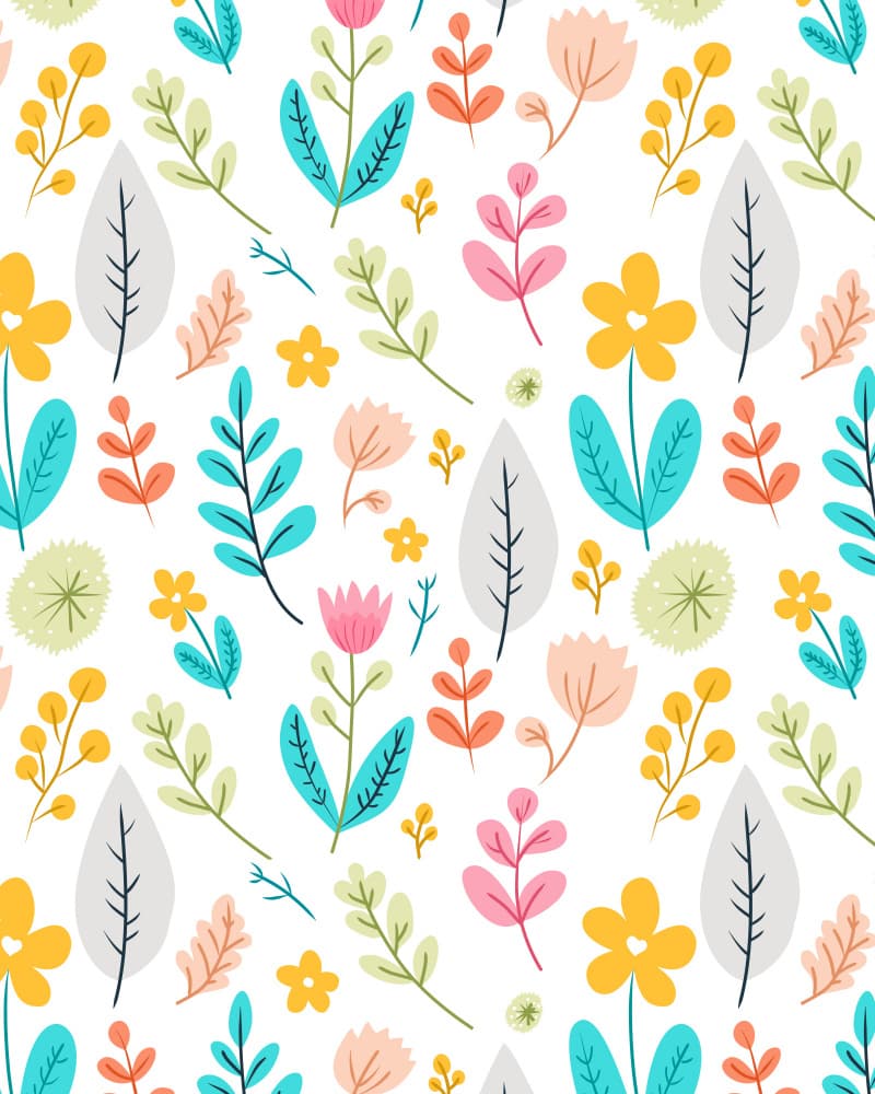Whimsical Floral Pattern by Kintsugi99 — canvas wall art