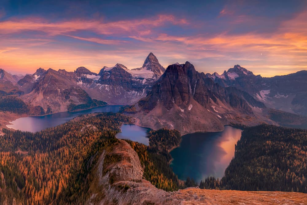 Golden Larch Mountains by Mei Xu — canvas wall art