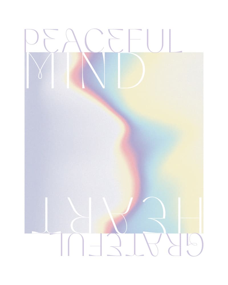 Peaceful Mind Grateful Heart by KsanaKalpa — canvas wall art