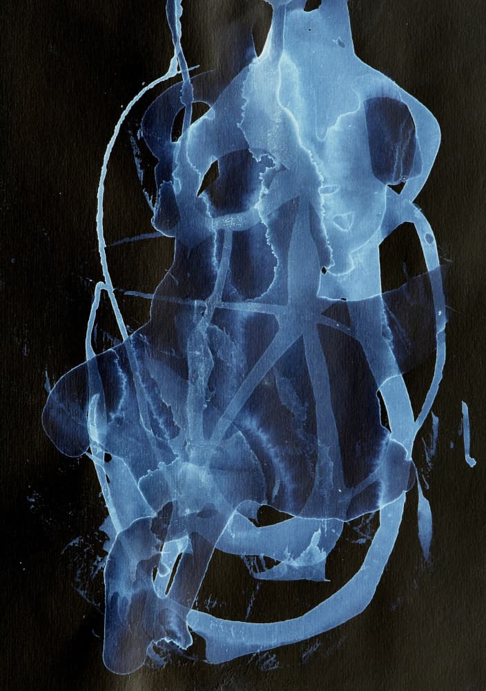 Ethereal Blue Flow by Santhosh ch — canvas wall art