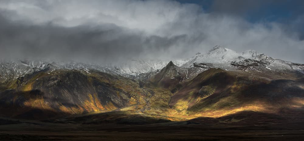 Dramatic Mountain Light by Claes Thorberntsson — canvas wall art