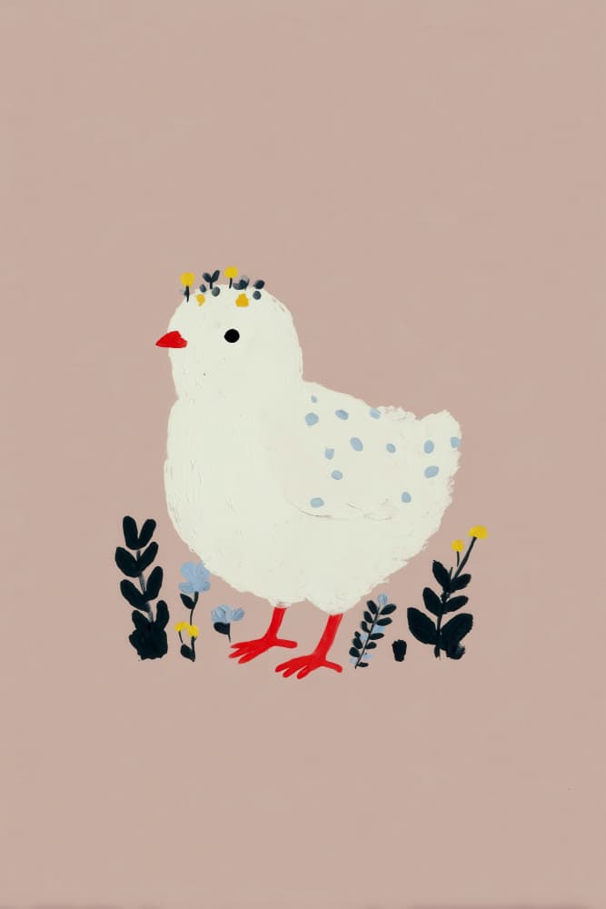 Flower chick by Treechild — canvas wall art