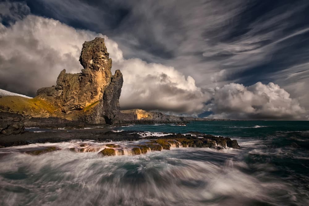 Dramatic Sea Stack Coast by Þorsteinn H. Ingibergsson — canvas wall art