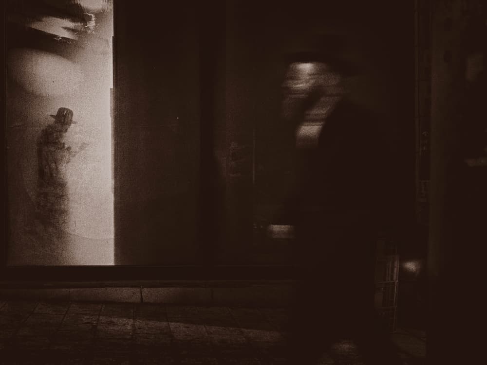 Ghostly Man in Fedora by Yuri Shepelev — canvas wall art