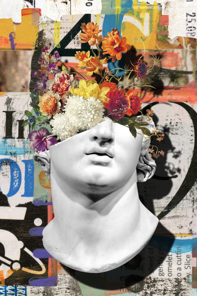 Surreal Flower Head by Marja van den Hurk — canvas wall art