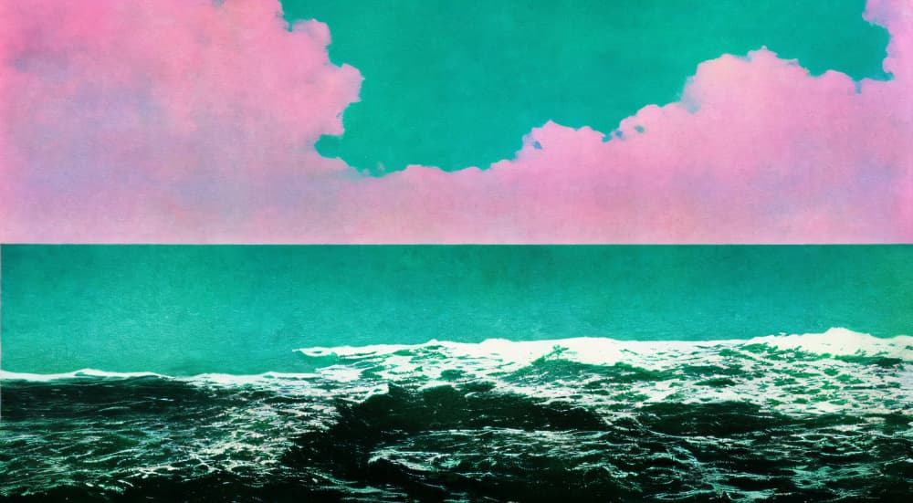 Pink Sky Teal Ocean by Cicero Spin — canvas wall art