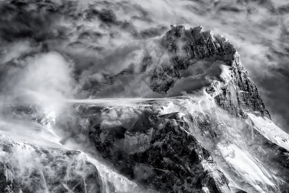 Windswept Alpine Peak by Carlos Guevara Vivanco — canvas wall art