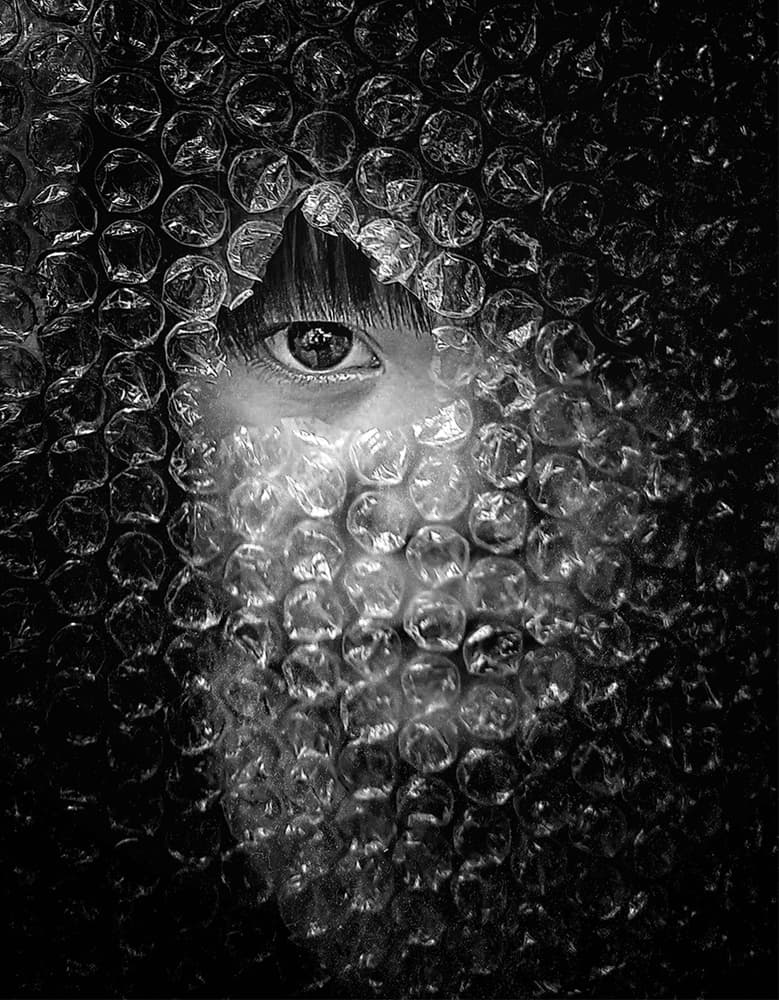 Eye Through Bubble Wrap by Anthony Skip — canvas wall art