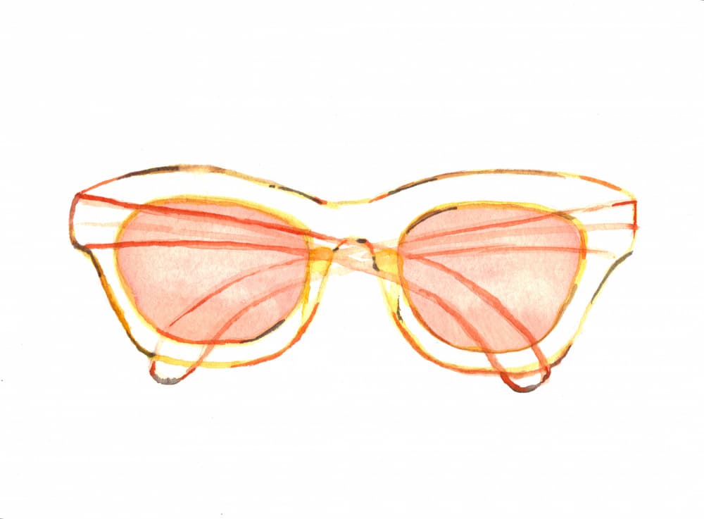 Retro Pink Sunglasses by Christine Lindstrom — canvas wall art