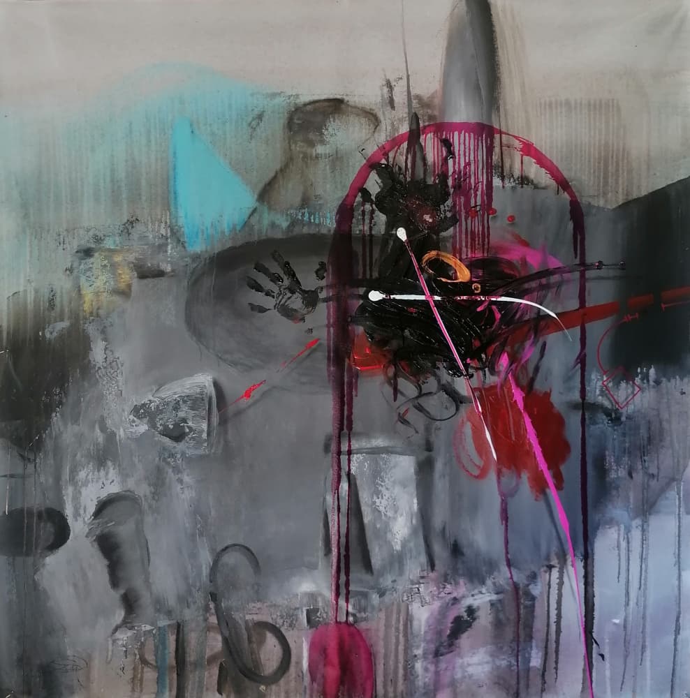 Dynamic Abstract Handprint by Stefano Mazzolini — canvas wall art