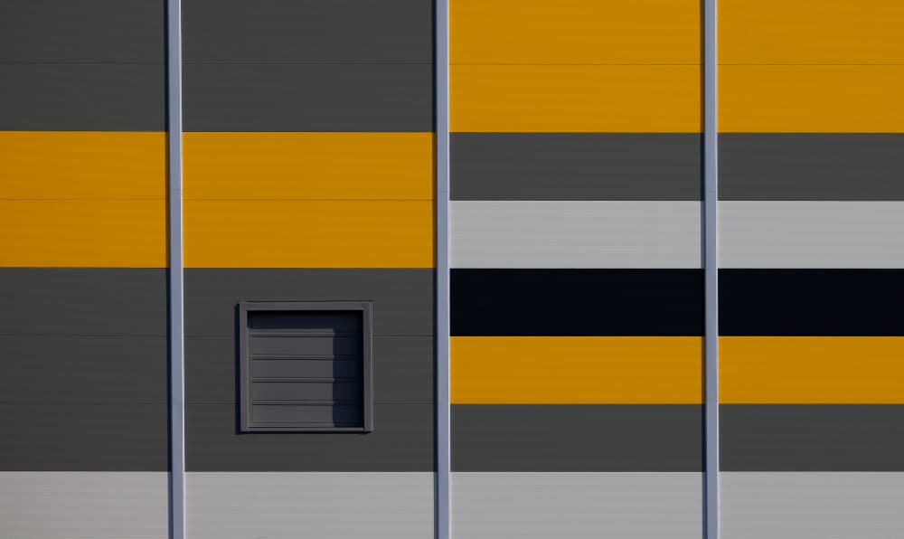 Modern Geometric Facade by Peter Schade — canvas wall art
