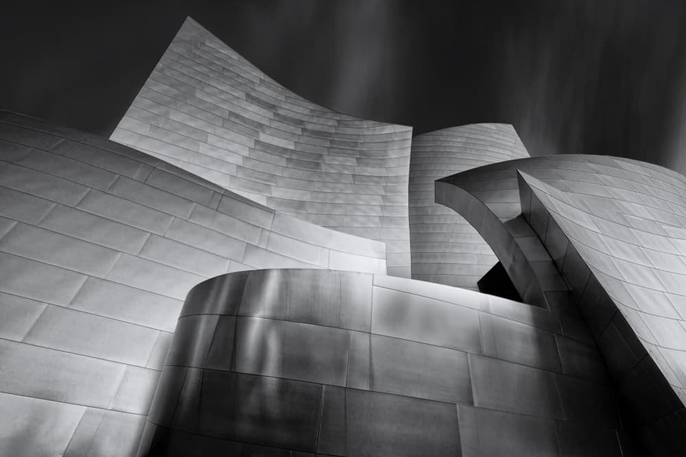 Sleek Metallic Curves by Steve Buffington — canvas wall art