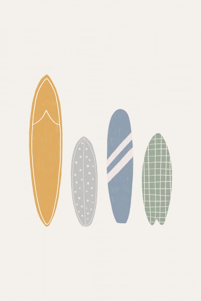 Summer Surfboards by Menina Lisboa — canvas wall art