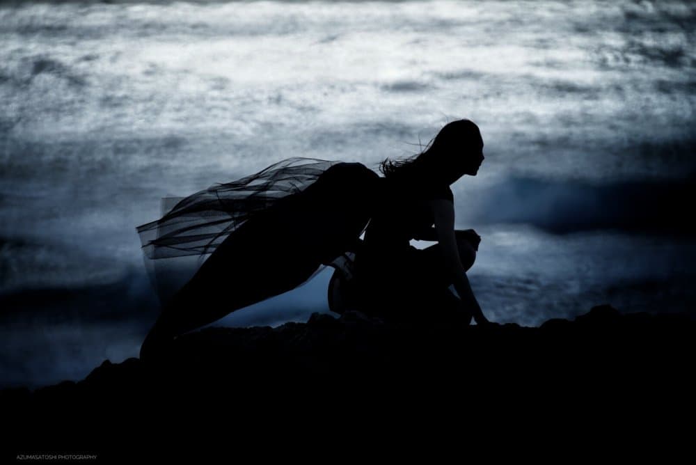 Dark Angel Silhouette by Eddie Wetton — canvas wall art