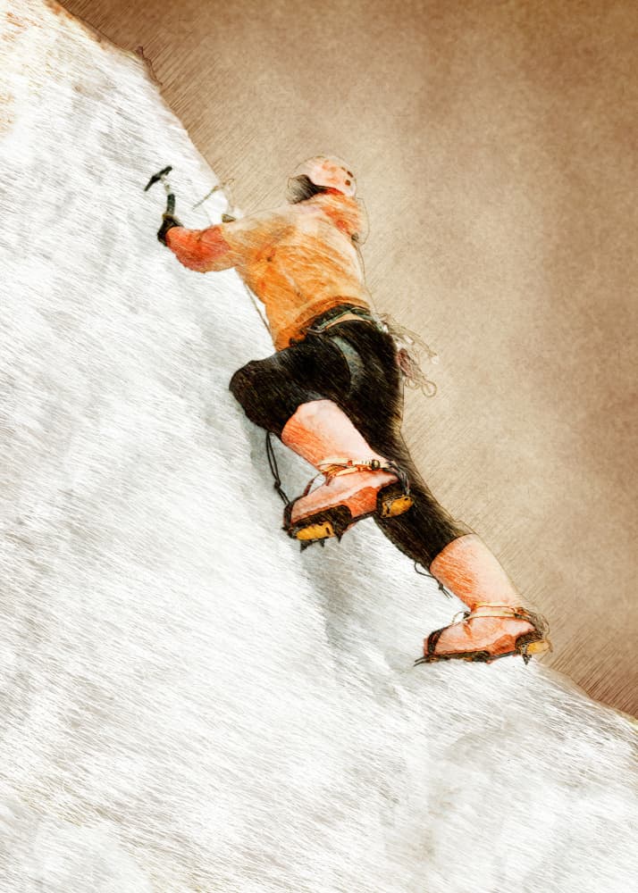 Ice Climber's Ascent by Justyna Jaszke — canvas wall art
